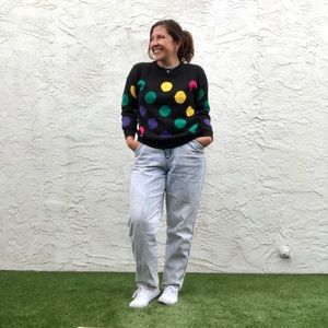 Vintage Rainbow Polka Dot Sweatshirt